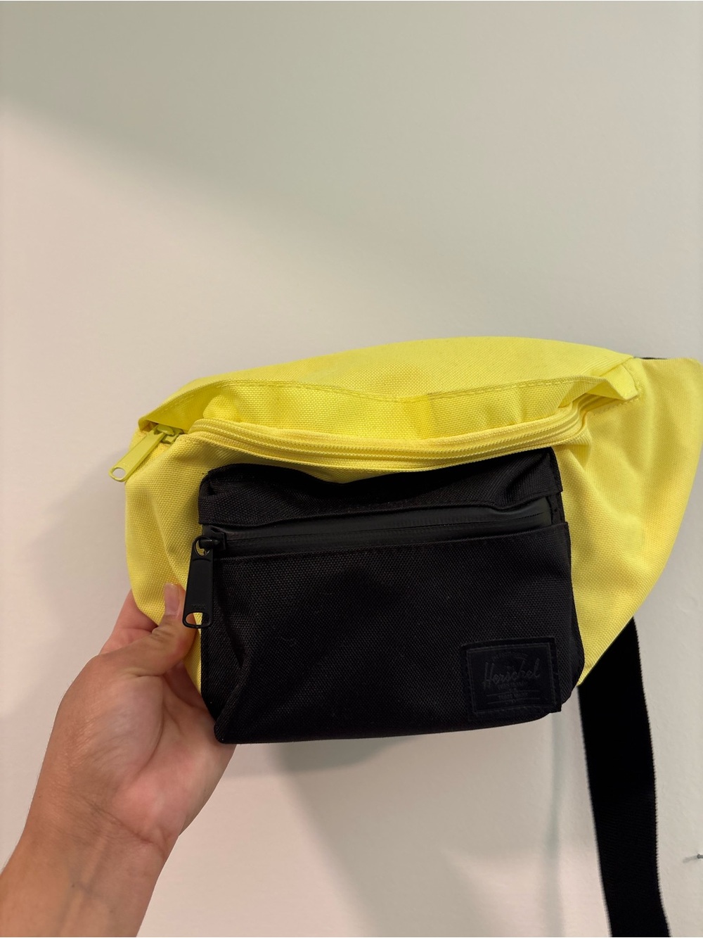 Women’s Yellow and Black Waist Pack